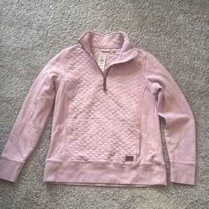 NWT L.L. Bean Women Quilted Half-Zip Pullover - Light Pink - S